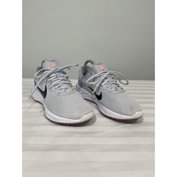 Nike Womens Revolution 6 Size 8 Grey Purple Running Shoes Sneakers DC3729-004 - Picture 1 of 10
